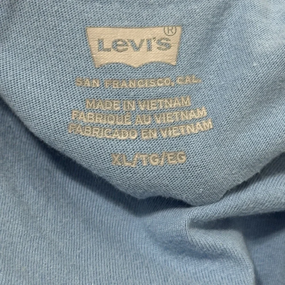 Levi's Graphic‎ Logo T-Shirt Blue Men's/Unisex XL Short Sleeve Casual Tee